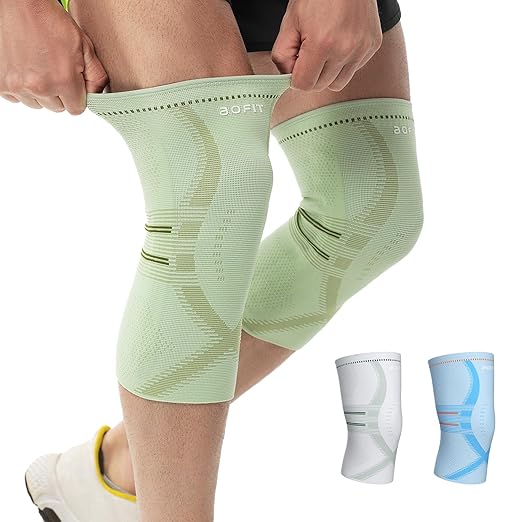 Compression Knee Brace for Women & Men, 2 Pack AOCELL Knee Sleeve Support for Knee Joint Pain Relief, ACL, Meniscus Tear, Arthritis - Breathable for Workout, Running, Gym, Sports, Fitness L