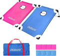 Portable Cornhole Set PVC Framed Corn Holes Outdoor Game Set with 2 Cornhole Boards, 8 Cornhole Bean Bags and Carrying Case, Camping Games Indoor Outdoor for Kids and Adults, Travel Camping Accessory