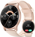 Parsonver Smart Watch for Women(Answer/Make Calls), 5ATM Waterproof Swimming Monitor, 44mm HD Screen Fitness Tracker 100+ Sport Modes, Heart Rate Sleep Monitor, Smartwatch for Android iOS, Rose Gold