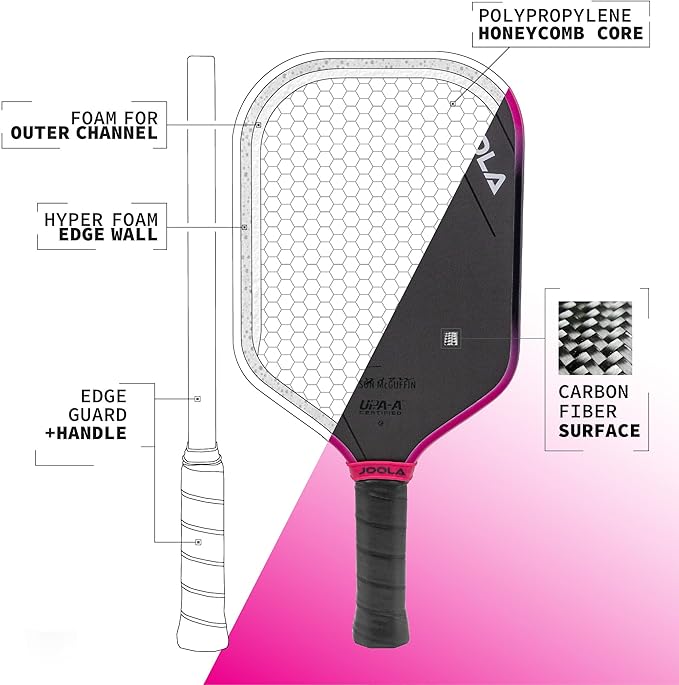 JOOLA 3S Pickleball Paddles – Raw Carbon Fiber Surface – Ben Johns Perseus, Hyperion, Scorpeus & Magnus Shapes – Elongated, Wide Body & Aero Curve Designs – 14mm/16mm Paddles – UPA-A Certified