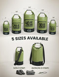 Lamicall Dry Bag Waterproof Backpack - [Zippered Pocket] 5L/10L/20L/30L/40L Roll Top Waterproof Bag with Water Proof Phone Pouch, Floatable Drybag for Swimming, Boating, Kayaking, Camping, Beach