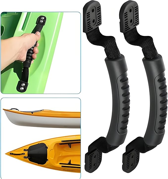 2Pcs Kayak Carry Handles with Screws Replacement for Kayak Paddle Tandem Canoe Boat Luggage Suitcase