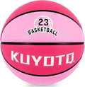 KUYOTQ Kids Toddler Youth Adult Size 3/4/5/6/7 Basketball 22/25.5/27.5/28.5/29.5" Thickened Rubber or Faux Leather Basketball for Boys Girls (Deflated)