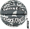 Senston 27.5‘’/29.5'' Basketball Outdoor Indoor Rubber Basketball Ball for Kids/Adult Official Size 5/7 Basket Ball with Pump