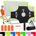 Fololicx Yellow Soccer Goals for Backyard,2 of 6x4ft Kids Soccer Net Training Equipment,Portable Pop Up Toddler Soccer Goal with Soccer Ball,Scoring Target Cloth, and Cones - Fun Youth Outdoor Games