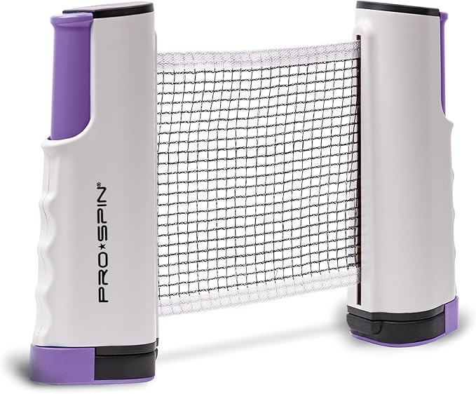 PRO SPIN Retractable Ping Pong Net – 72" Table Tennis Net with Clamps | Portable Ping Pong Net for Any Table | Includes Custom Mesh Storage Bag | Replacement Table Tennis Net Posts