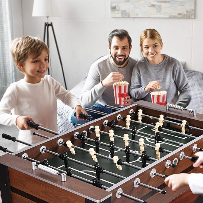 Goplus 54" Foosball Table, Soccer Game Table Competition Sized Football Arcade for Adults, Kids, Indoor Game Room Sport