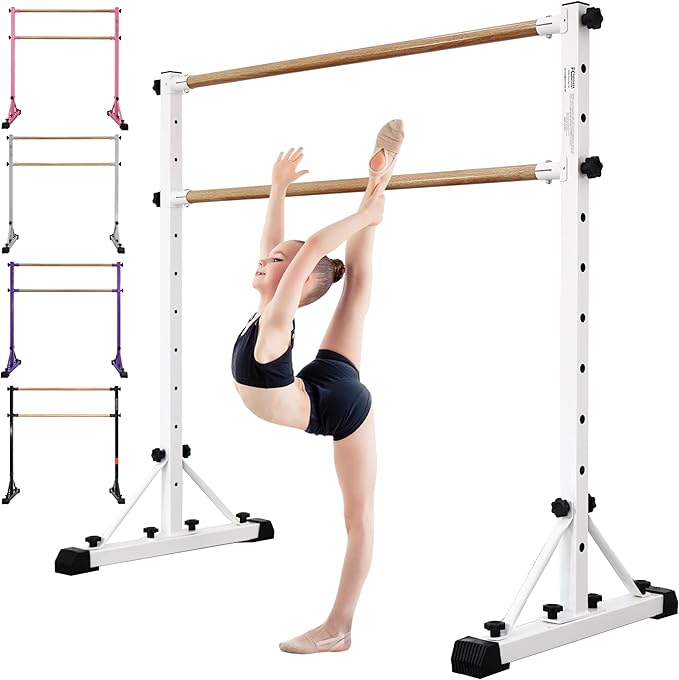 Adjustable Ballet Barre,Portable Dance bar,Fitness Equipment for Dance & Balance Excercise,Super Sturdy for Balance Workout,Weight Limit 250 LBS