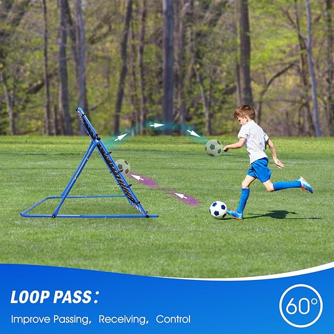 Soccer Rebounder Net, Quick-Switch Angle Soccer Training for Control, Passing Practice, Easy Setup Rebounder Gifts Aids & Equipment for Kids,Teens & Adults