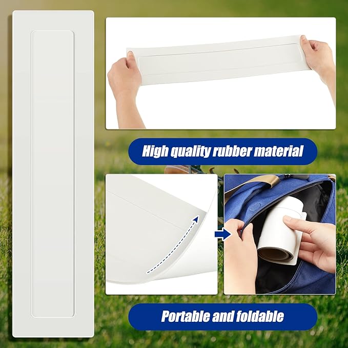 Baseball Pitching Rubber Thin Rubber Throw Down Pitcher's Mound Portable Pitching Mound Bases Plate Mat for Baseball Softball Pitcher Practice Drills Training Skill Camps