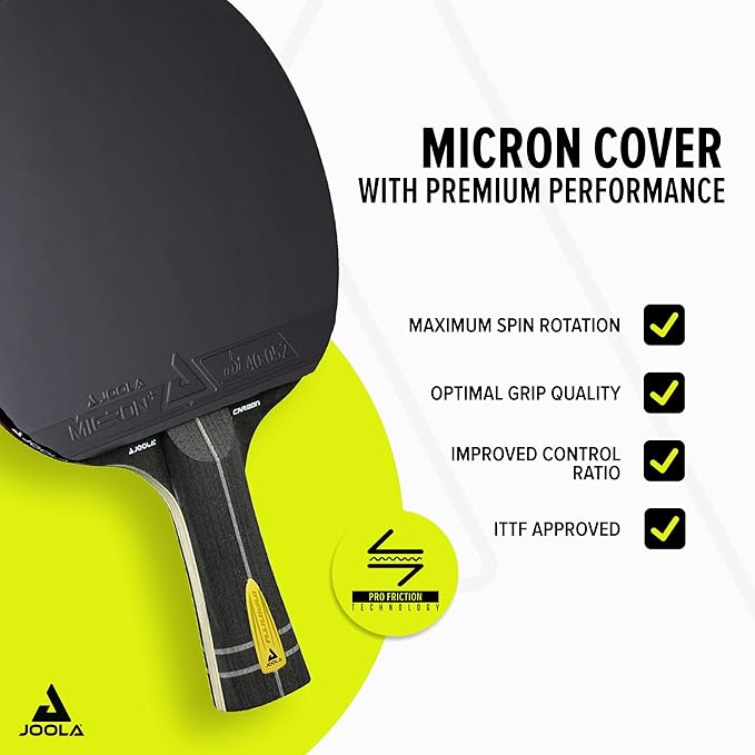 JOOLA Professional Infinity Carbon Table Tennis Bat ITTF Approved Competition Table Tennis Bat 29.5 x 18 x 3.5 cm Black