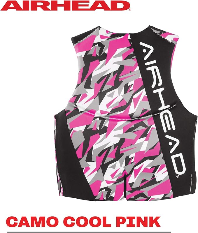Airhead Women's CAMO COOL Kwik-Dry Neolite Flex Life Jacket, US Coast Guard Approved