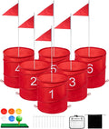 Golf Bucket Yard Game, Backyard Golf Game for Adults Family Kids, Portable 6-Hole Golf Course for Outdoor, Lawn, Park, Beach, Yard, Field Day, Family Reunion, Party Games