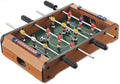 14" Foosball Table, Wooden Soccer Game Tabletop, Mini Indoor Table Soccer Set for Game Rooms, Parties, Family Night