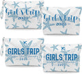 Fokongna 4PCS Girls Trip Gifts Favors Starfish Wet Bag Wet Dry Bag Beach Bag for Swimsuit Toiletry Bag Travel Essentials For Women, Beach Travel Gym Wet Dry Bag for Swimsuit Dirty Diaper Bag