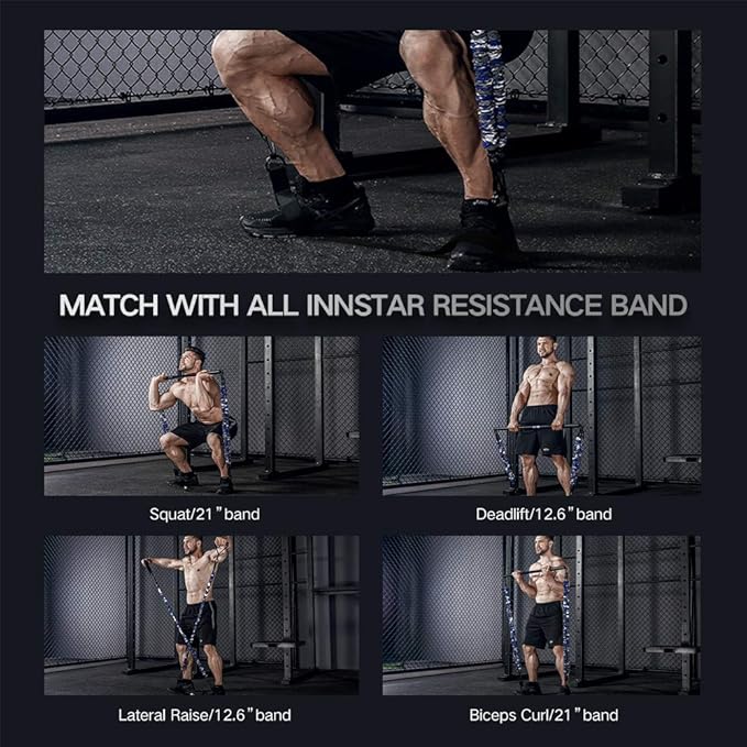 INNSTAR Cable Handles Gym Equipment, Resistance Band Handles with Solid ABS Core Grips, D Handle Cable Attachment, Heavy Duty Exercise Handles, Cable Machine Handles