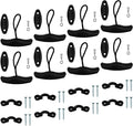 24Pcs Kayak Handles Kit, Kayak Carry Handle Pull Handle T-Handle with Cord and Pad Eyes with Mounting Screw, Heavy Duty Kayak Carrying Handles for Canoe Boat