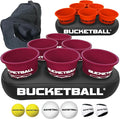 BucketBall | Team Color Edition | Party Pack (Maroon/Orange): Original Yard Pong Game: Best Camping, Beach, Lawn, Outdoor, Family, Adult, Tailgate, Jumbo, Giant Game