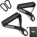 INNSTAR Cable Handles Gym Equipment, Resistance Band Handles with Solid ABS Core Grips, D Handle Cable Attachment, Heavy Duty Exercise Handles, Cable Machine Handles