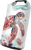 Waterproof Dry Bag,Sea Turtle Jellyfish Coral Red Small Waterproof Backpack 2L/5L/10L/20L/30L/40L Floating Lightweight Bags for Kayaking, Boating, Fishing, Swimming Camping