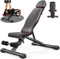 YOLEO 880LB Adjustable Weight Bench for Bench Press, MAX Foldable Weight Bench with Bench Press Stand/Extended Head for Home Gym/Full Body Workout 90 Degree Workout Bench User 6'56''(Max Version)