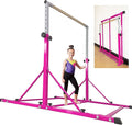 MARFULA Gymnastic Bar for Kid and Teenage Ages 3-25, 5 FT / 8 FT Base Length, 4 FT Width 5 FT Height, Gymnastic Kip Bar Horizontal Bar for Gymnast, Gymnastic Training Equipment for Home and Club Use