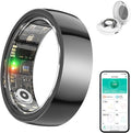 2025 New Smart Ring for Women Men, Ceramic Smart Health Ring - IP68 Waterproof Fitness Ring with Sleep Tracker, Step Tracker, Heart Rate/Blood Oxygen/Distance Monitoring, Charging Case