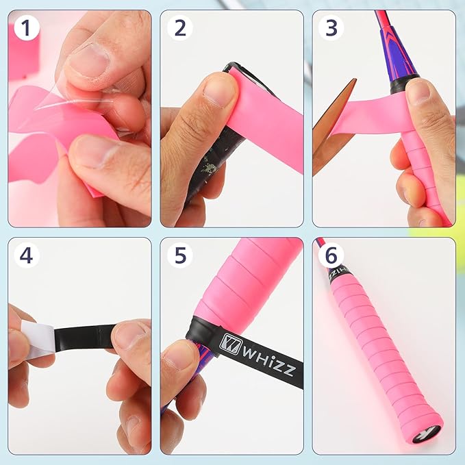 Jerify 24 Pieces Tennis Racket Grip Tape, Precut Badminton Racket Overgrips Tape with Velvety Comfort for Anti Slip and Absorbent Grip