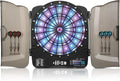 Electronic Dart Board Cabinet Set, Illuminated Target Dartboard for Adults Kids, 48 Games with 315 Variations Soft Tip Digital Dartboard Cabinets with 6 Darts, 100PCS Soft Tips
