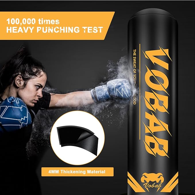 Standing Punching Bag for Adults, 70" Punching Bag Stand, Boxing Heavy Bag with Stand, Freestanding for Adults Men MMA Thai Fitness Karate Muay Beginners