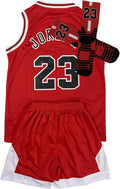 3PC Basketball Jersey Set for Youth Basketball Tank Top + Track Shorts+ Socks Set #24
