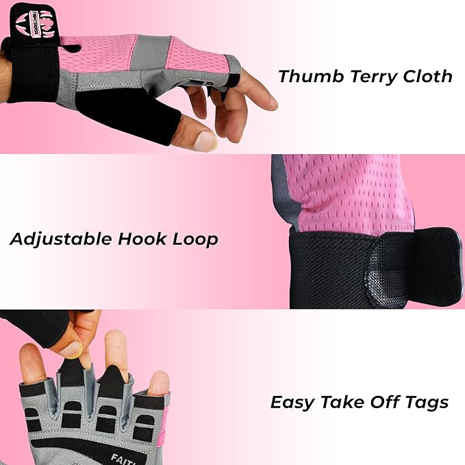 FIGHTSENSE Workout Gloves for Men and Women,Weight Lifting Gloves with Enhanced Grip,Padded Palm,Adjustable Wrist Straps and Breathable Design for Optimal Performance & Comfort in Gym