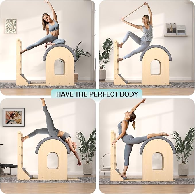 Pilates Barrel, Pilates Spine Corrector is Designed for People who Work in Offices, Pilates Arc Corrects Posture, Relaxes,Stretches to Make The Spine Soft and Supple- Sturdy Solid-91Z6bK