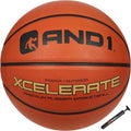 AND1 Xcelerate Rubber Basketball: Official Regulation Size 7 (29.5”) Streetball, Made for Indoor/Outdoor Games