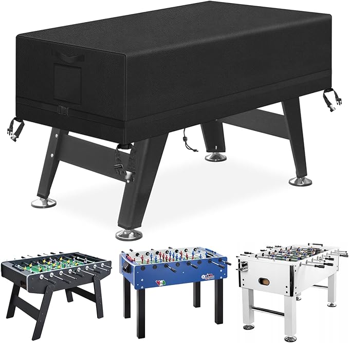 Kovshuiwe Foosball Table Cover - Outdoor, Waterproof, Heavy Duty Rectangular Patio Football Game Table Cover - 63"x45"x20"(LxWxH)