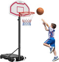 VEVOR Basketball Hoop/Rim, Adjustable Height Portable Backboard Court, Basketball Goal, Mobile Stand with Wheels Weighted Base, Youth&Adults, Outdoor/Indoor