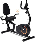 Recumbent Exercise Bike for Home with Quiet 16 Levels Magnetic Resistance, Recumbent Bike for Seniors & Adults with 400LBS Weight Capacity, Large Comfortable Seat, Backlit LCD Monitor, and Pulse Sensor