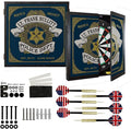 THOUSAND OAKS BARREL CO. | Personalized Dartboard & Cabinet Set with 6 Steel Tip Darts