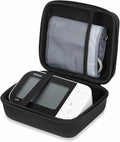 Ginsco Universal Hard Shell Case for Blood Pressure Monitor, Compatible with Omron Platinum/Gold, Portable Carrying Travel Case with Handle, Mesh Pocket for Cuff/Batteries/Charger (Black, L)