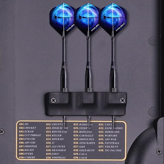 Electronic Dart Board LED Electric Digital Dart Boards for Adults with Cabinet with 12 Soft Tip Dartboard Set