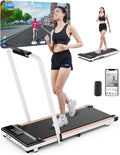 DeerRun 3 in 1 Walking Pad Treadmill, 300 Weight Capacity Foldable Treadmill, 3.0HP Low Noise Under Desk Treadmills for Home Office with Remote & APP