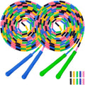 Dutch Jump Rope 16 FT 1 Pack/2 Pack, Long Soft Beaded Jump Rope, Adjustable Segmented Skipping Rope for Kids Adults, Multiplayer Jumping Rope for Fitness Outdoor