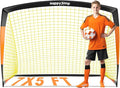 Soccer Goal 7'x5', 6.6‘x3.3', 5'x3.6', 4'x3', 3'x2.2' Soccer Net for Kids Backyard