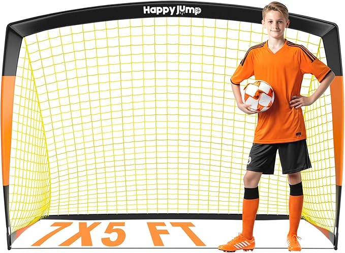 Soccer Goal 7'x5', 6.6‘x3.3', 5'x3.6', 4'x3', 3'x2.2' Soccer Net for Kids Backyard