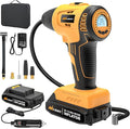 Nilight Cordless Tire Inflator Air Compressor Dual Power Supply 20V Rechargeable Battery Powered 150PSI Handheld Air Portable Pump with 12V Adapter Digital Pressure Gauge for Cars Motorcycles