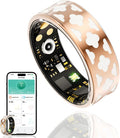 Smart Ring Health Tracker, Sleep Tracker Ring with Heart Rate, Blood Oxygen, Sleep Quality Monitoring, Air Gesture (Black, Size 7-14)