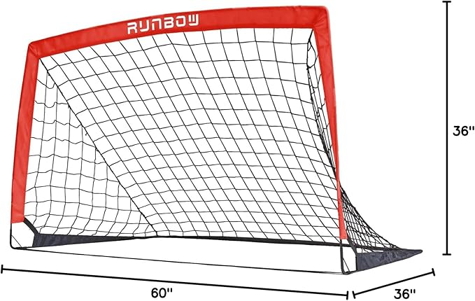 RUNBOW 5x3 ft Portable Kids Soccer Goal for Backyard Practice Soccer Net with Carry Bag