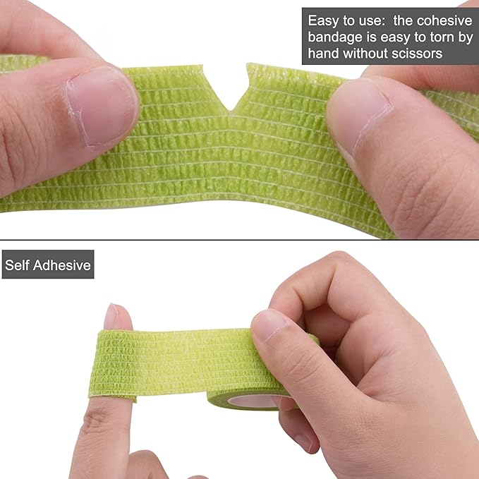 BQTQ 144 Rolls Self Adhesive Bandage Wrap 1 Inch Colorful Self Adherent Wrap Tape Sticky Bandage Athletic Wrap Self Adhesive Wrap for Sports Vet Wrist Ankle Sprains