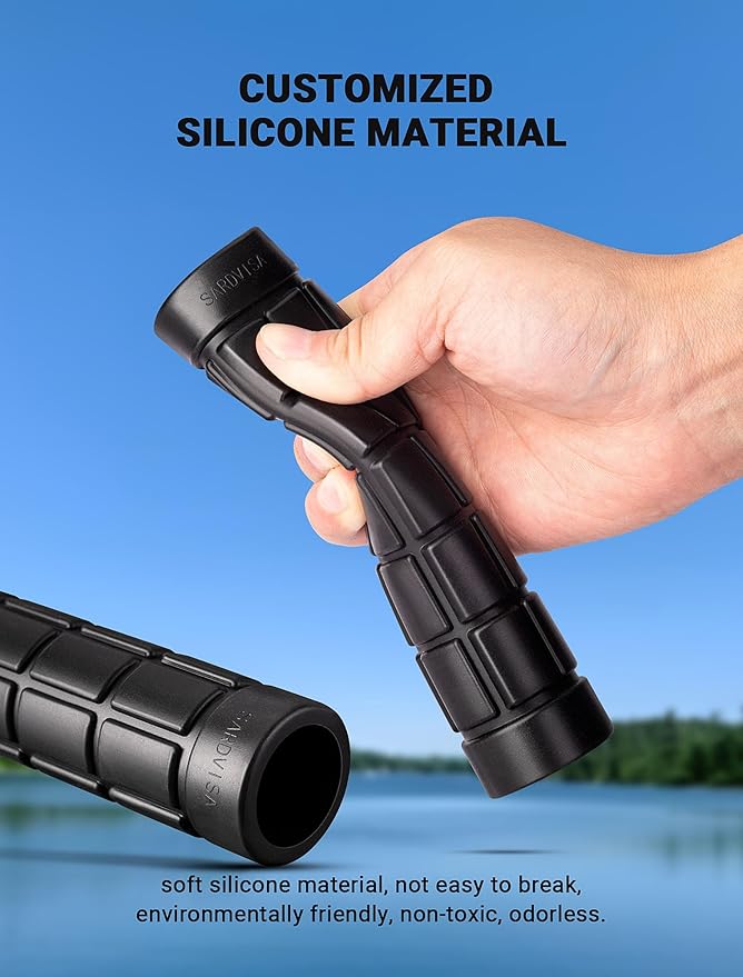 2-Packs Upgraded Kayak Paddle Grips, Non-Slip Silicone Kayaking Handle Wrap to Prevent Hand Blisters, Universal 1.18 Inches Removable Kayak Accessorie for Multiple Types of Detachable Oars