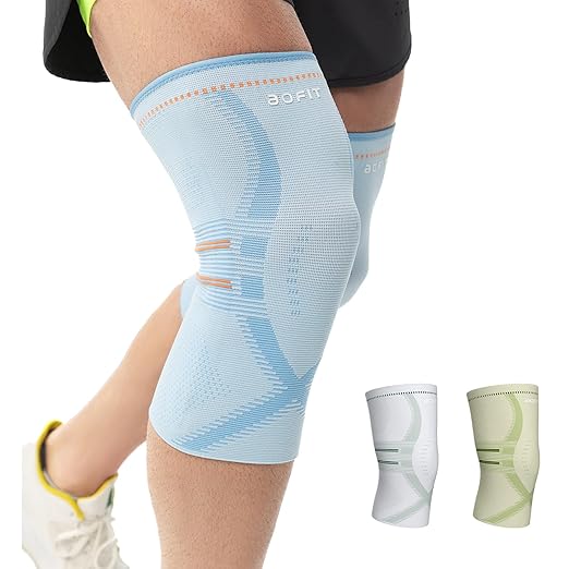 Compression Knee Brace for Women & Men, 2 Pack AOCELL Knee Sleeve Support for Knee Joint Pain Relief, ACL, Meniscus Tear, Arthritis - Breathable for Workout, Running, Gym, Sports, Fitness S